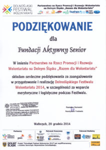Dolnośląski Festiwal Wolontariatu - 20.12.2014
