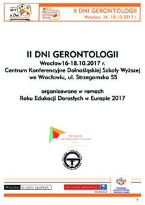 II Dni Gerontologii - Wrocław 2017